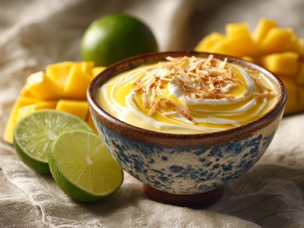 Mango-Limetten-Skyr mit Kokos