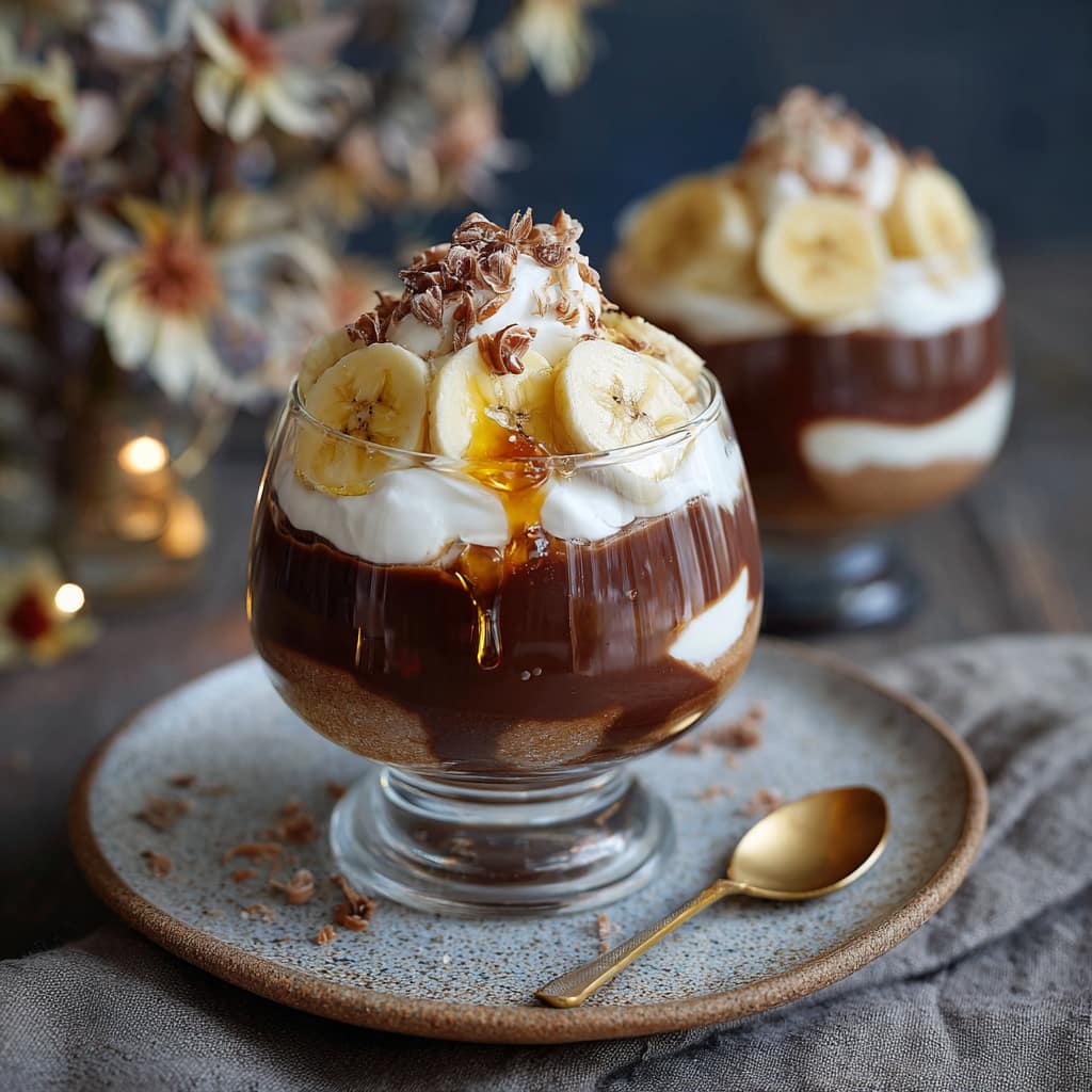 Bananen-Dessert – weich, schokoladig und zart