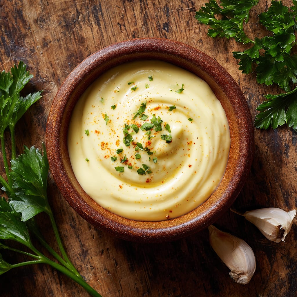 Knoblauch-Dip mit Mayonnaise