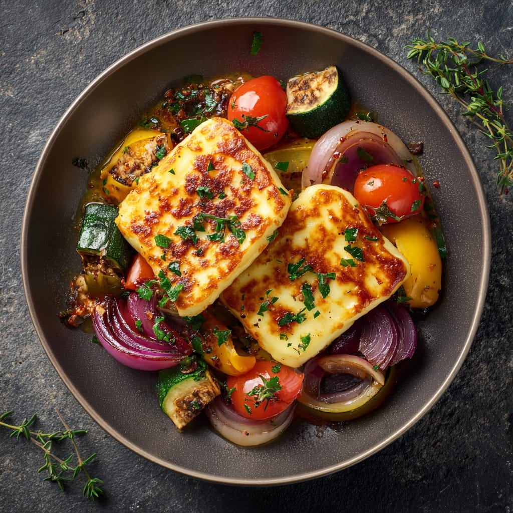 Halloumi-Gemüse-Blech – einfach, würzig & alltagstauglich