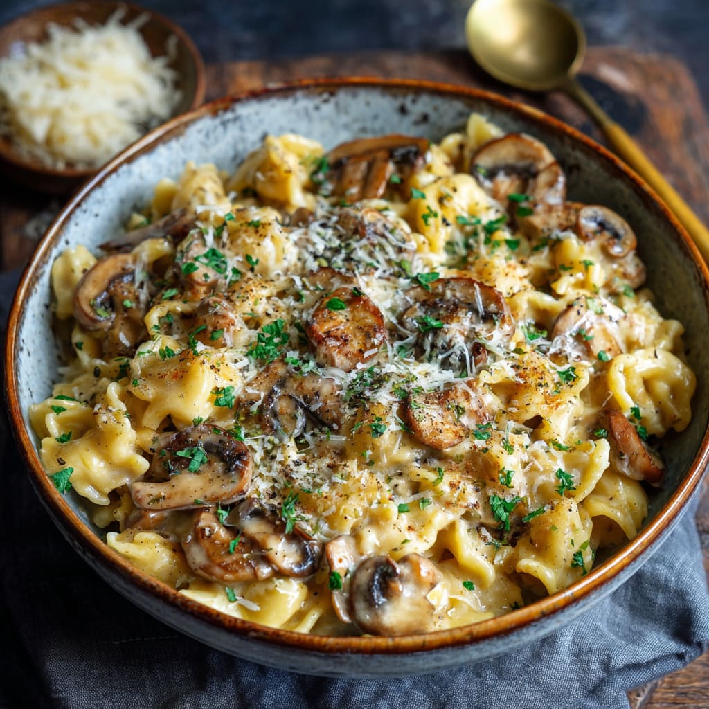 Cremige One-Pot Champignon-Pasta (30 Minuten)