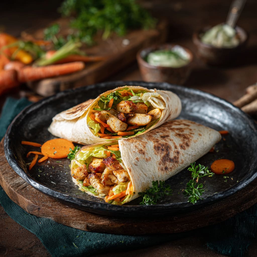 4 Hähnchen Wrap Pfanne