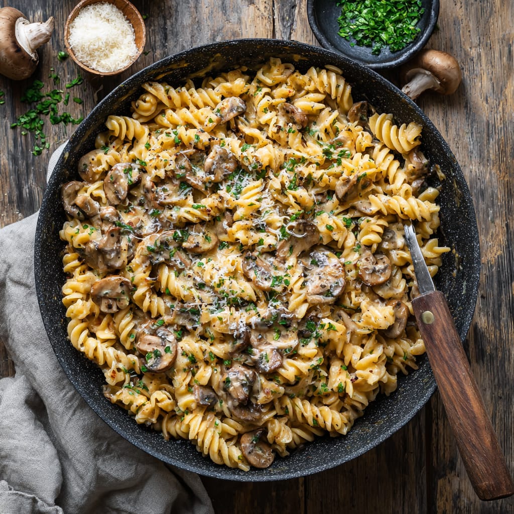 4 One Pot Champignon Pasta