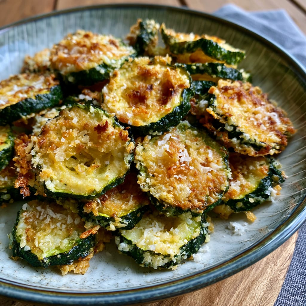 Parmesan Zucchini Chips aus dem Ofen