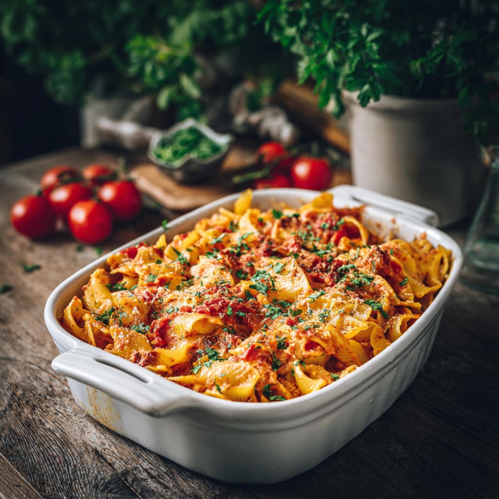 Nudelauflauf aus dem Ofen – einfach, cremig & sättigend
