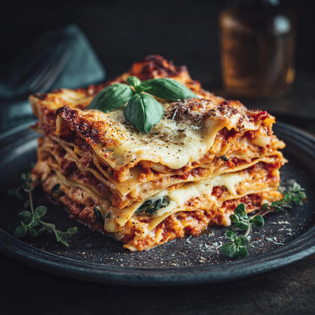 Leichte Lasagne mit Crème fraîche – cremig & sättigend