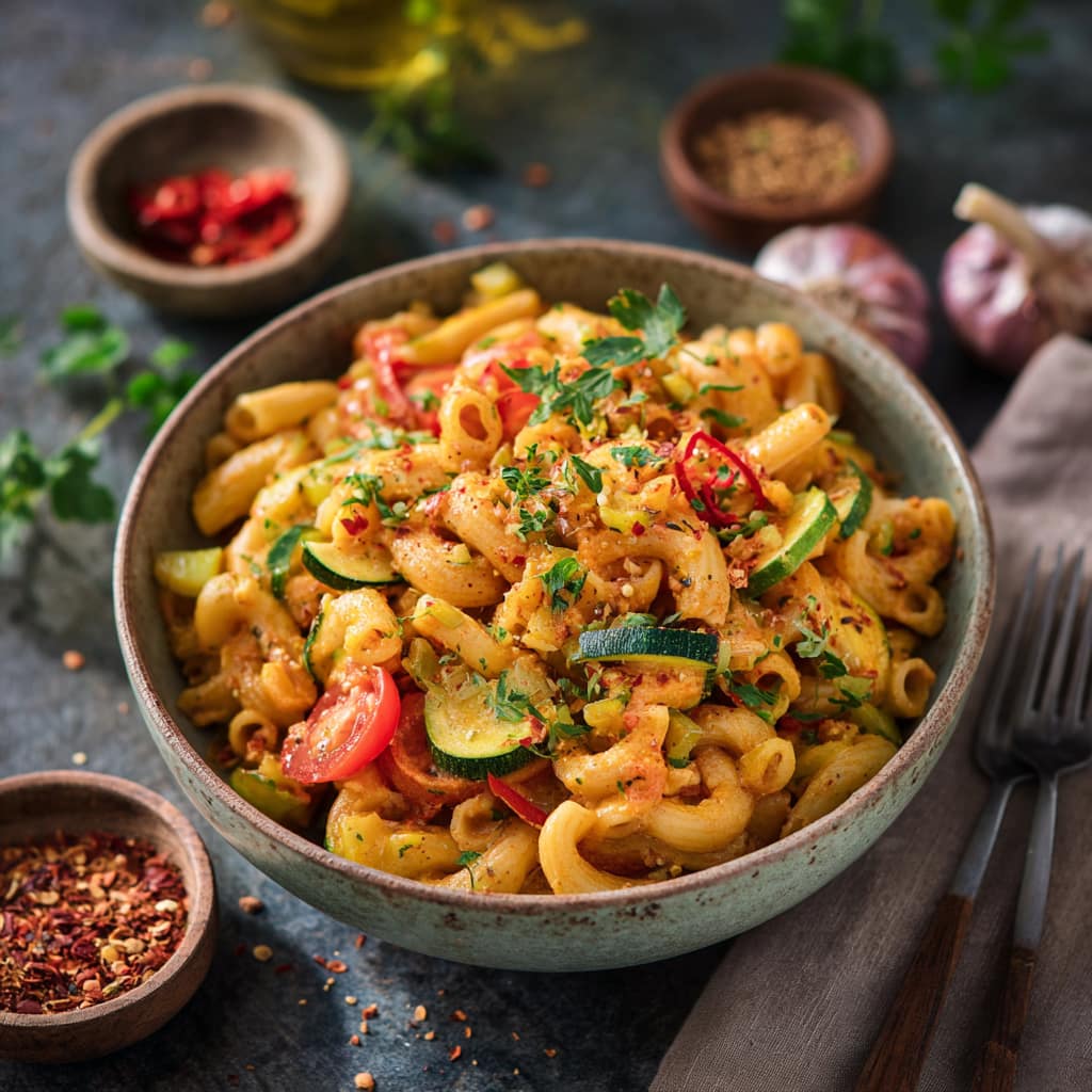 One-Pot-Pasta mit Gemüse & Sahne – cremig, einfach und in 20 Minuten fertig