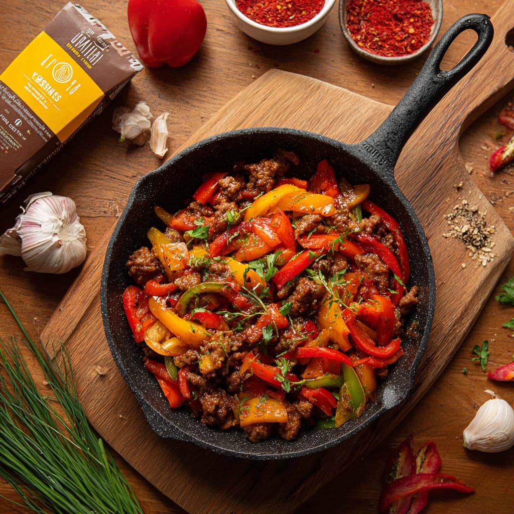 Paprika-Hack-Pfanne – einfach, saftig & herzhaft