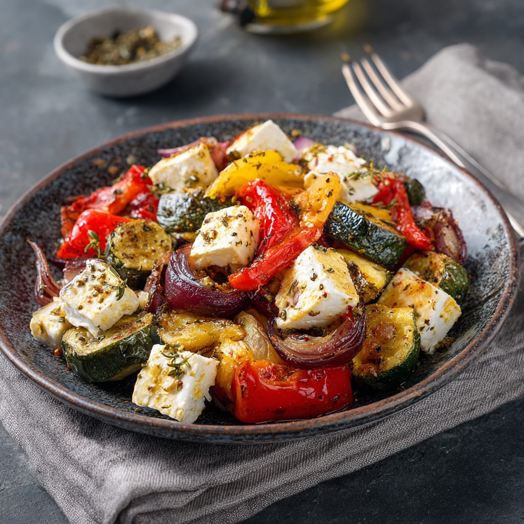 Mediterranes Ofengemüse mit Feta