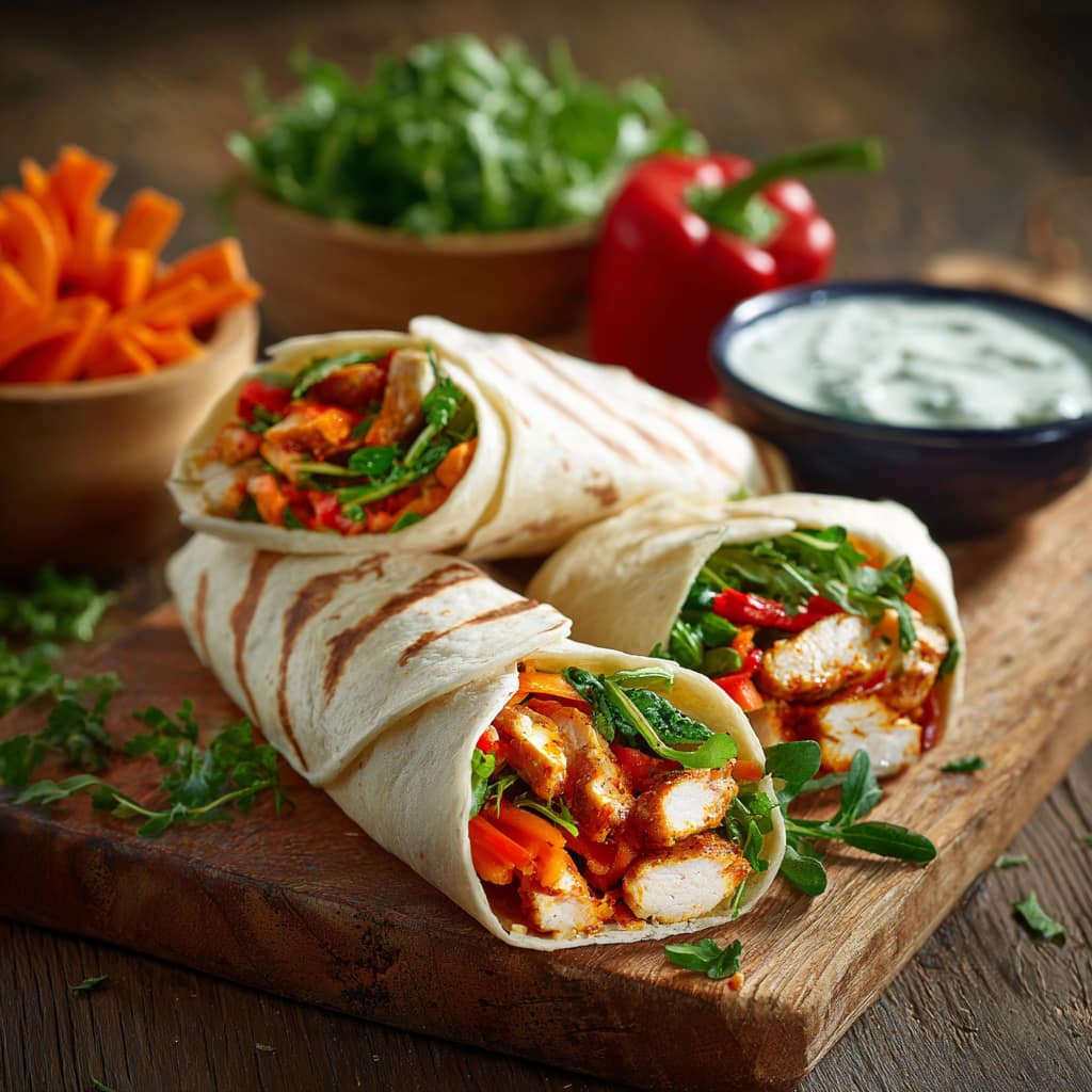 Gesunde Wraps mit Hähnchen – leicht, frisch & alltagstauglich