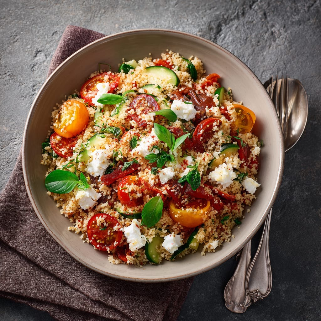 Couscous-Salat mit Feta – frisch, schnell & ideal für jeden Tag