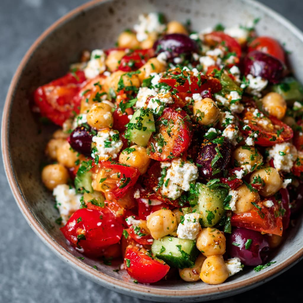 1 Mediterraner Kichererbsensalat